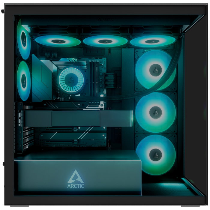 ARCTIC Xtender Black (Tinted Glass) Midi Tower Negro